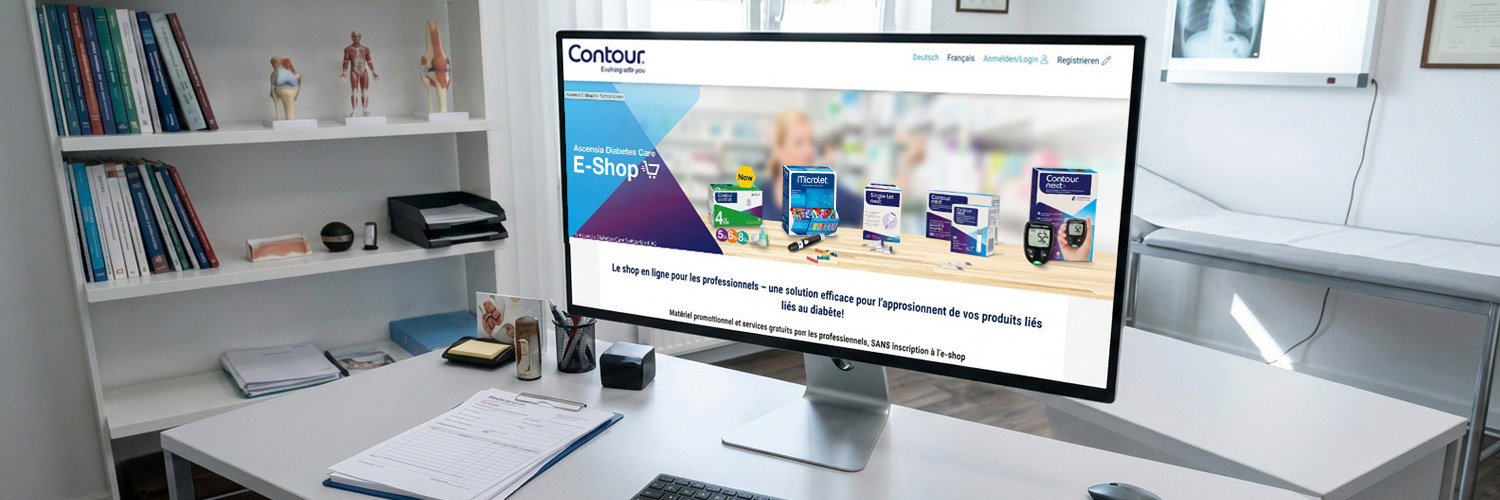 Cabinet avec moniteur et e-shop ouvert aux professionnels
